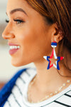 Americana Holiday Star Dangle Earrings