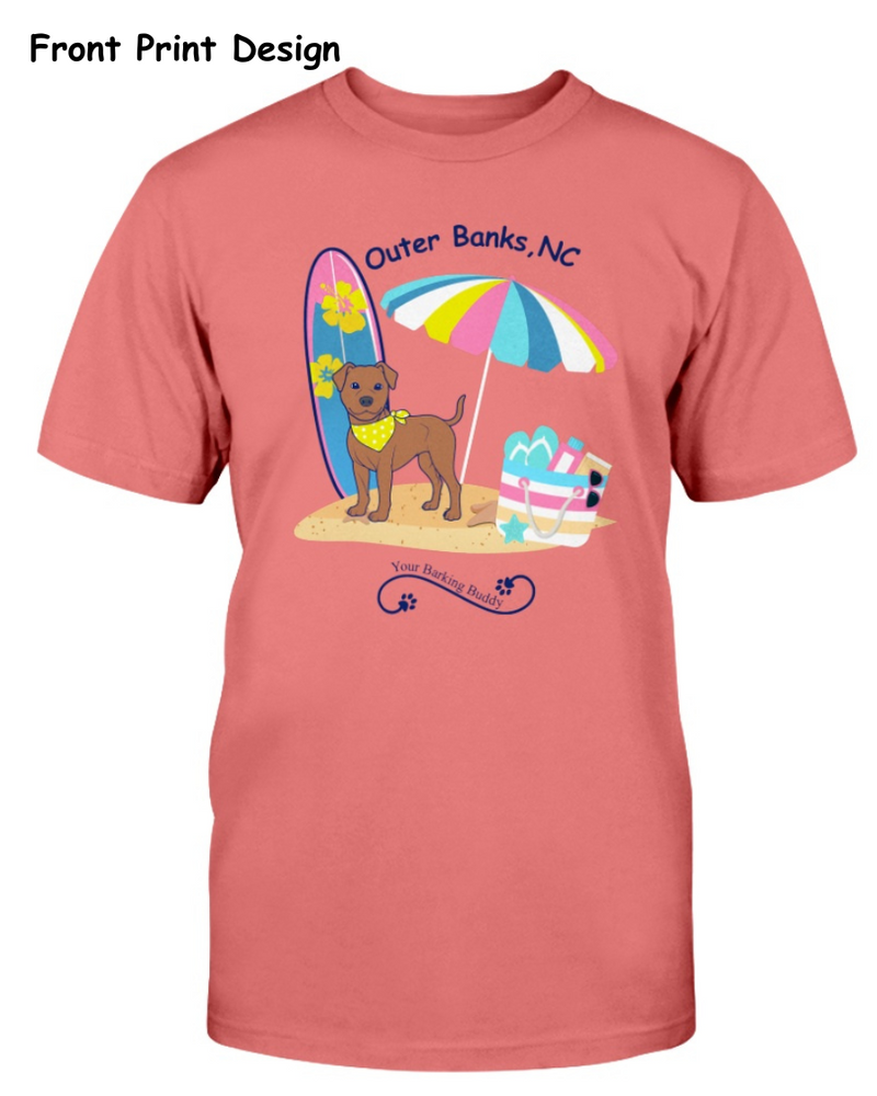 Outer Banks Surf Bandana Dog Short Sleeve by Your Barking Buddy- Front Print Design (Pre-Order 2-3 Weeks)