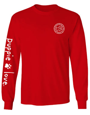 Christmas Elf Pup Long Sleeve Tee By Puppie Love (Pre-Order 2-3 Weeks)