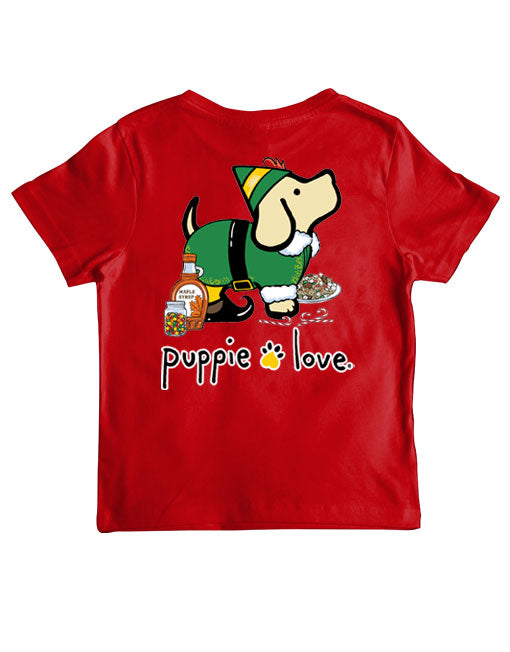 Youth Christmas Elf Pup Short Sleeve By Puppie Love (Pre-Order 2-3 Weeks)