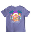 Youth Christmas Palm Sunset Pup Short Sleeve By Puppie Love (Pre-Order 2-3 Weeks)