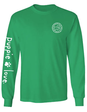 Feelin' Lucky Pup Long Sleeve Tee By Puppie Love (Pre-Order 2-3 Weeks)