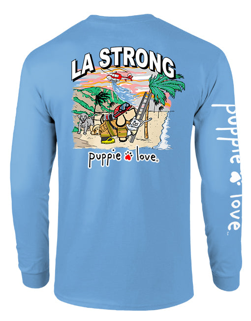 LA Strong Rescue Pup Long Sleeve Tee By Puppie Love (Pre-Order 2-3 Weeks)