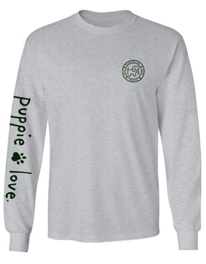 Lucky Dog Clover Pup Long Sleeve Tee By Puppie Love (Pre-Order 2-3 Weeks)