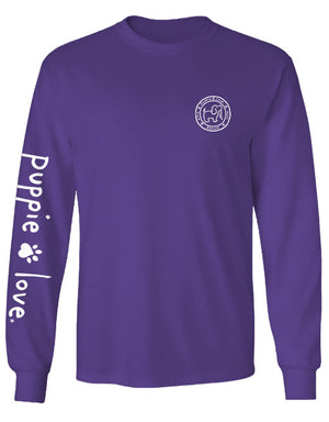 Mardi Gras Pattern Pup Long Sleeve Tee By Puppie Love (Pre-Order 2-3 Weeks)