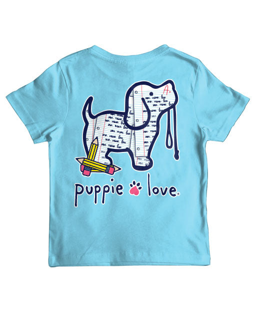 Youth Notebook Pup Short Sleeve By Puppie Love (Pre-Order 2-3 Weeks)