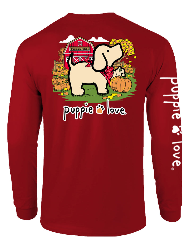 Pumpkin Farm Pup Long Sleeve Tee By Puppie Love (Pre-Order 2-3 Weeks)