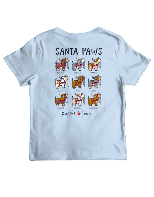 Youth Santa Paws Reindeer Pups Short Sleeve By Puppie Love (Pre-Order 2-3 Weeks)