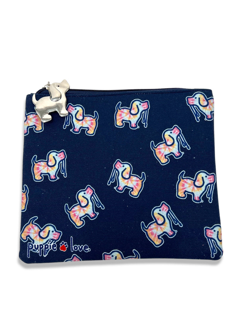 Navy Tie Dye Zipper Pouch by Puppie Love (Pre-Order 2-3 Weeks)